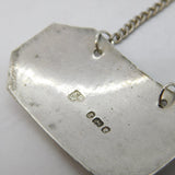 Victorian Sterling Silver Sherry Decanter Label Antique 1838 London