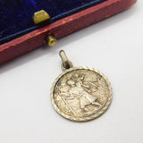 Sterling Silver St Christopher Charm Pendant Vintage c1970