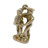 Sterling Silver 'Adam & Eve' Couple Figure Charm Pendant Vintage c1970