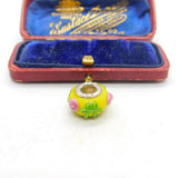 Sterling Silver and Coloured Glass Vase Charm Pendant Vintage c1970