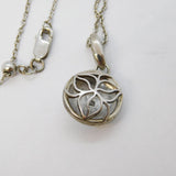 Nicole Barr Boxed Sterling Silver, Sapphire & Enamel Floral Necklace Vintage