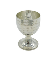 George III Sterling Silver Agricultural Presentation Goblet Antique 1808 London