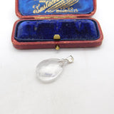 Sterling Silver and Cut Glass Charm Pendant Vintage c1970