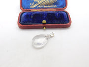 Sterling Silver and Cut Glass Charm Pendant Vintage c1970