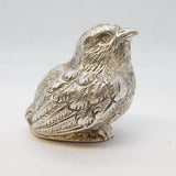 Sterling Silver Baby Chick Figurine Ornament Antique c1920s Art Deco