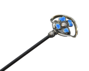 Charles Horner Sterling Silver & Enamel Floral Hat Pin Antique c1910s