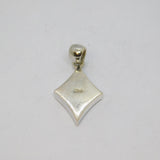 Sterling Silver Black Onyx Charm Pendant Contemporary c1990s