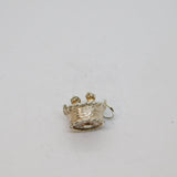 Sterling Silver Puppies In Basket Charm Pendant Vintage c1970