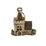 Sterling Silver Opening Church With Couple Inside Charm Pendant Vintage c1970
