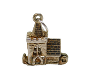 Sterling Silver Opening Church With Couple Inside Charm Pendant Vintage c1970