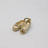 Sterling Silver Slipper Shoes Charm Pendant Vintage c1970
