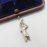 Sterling Silver St Christopher Charm Pendant Vintage c1970