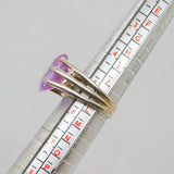 Sterling Silver Chunky Cushion Cut Amethyst Cocktail Ring Modern 2003 Size K