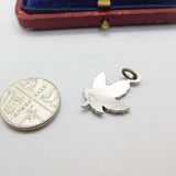 Sterling Silver and Coloured Enamel Canada Maple Leaf Charm Vintage c1970