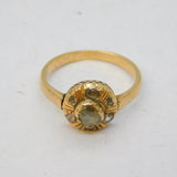 Victorian 14ct Yellow Gold & Old-Cut Diamond Dress Ring Antique c1850s