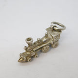 Sterling Silver Railway Train Charm Pendant Vintage c1970