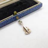 Sterling Silver Electric Guitar Musical Charm Pendant Vintage c1970