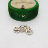 Sterling Silver Motorbike Charm Pendant Vintage c1970