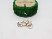 Sterling Silver Motorbike Charm Pendant Vintage c1970