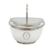 George III Sterling Silver Crested Double-Sided Tea Caddy Antique 1800 London