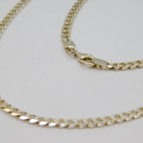 Italian Sterling Silver Flat Curb Chain Necklace 46cm Contemporary c2000's
