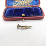 Sterling Silver Musical Trumpet Charm Pendant Vintage c1970