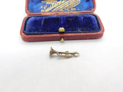 Sterling Silver Musical Trumpet Charm Pendant Vintage c1970