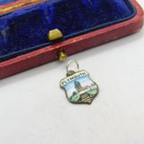 Sterling Silver & Enamel Plymouth Charm Pendant Vintage c1970