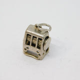 Sterling Silver Slot Machine Charm Pendant Vintage c1970
