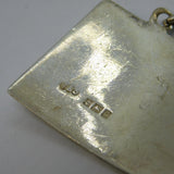 Sterling Silver & Blue Enamel Port Decanter Label Vintage 1956 Birmingham