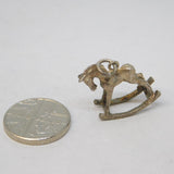 Sterling Silver Rocking Horse Charm Pendant Vintage c1970