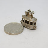 Sterling Silver Skis in the Gondola Charm Pendant Vintage c1970s