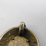 Sterling Silver Gilt Enamel Egyptian Revival Charm Pendant Vintage c1970s