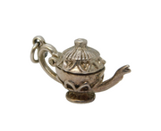 Sterling Silver Opening Teapot Charm Pendant Vintage c1970