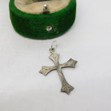 Sterling Silver Religious Cross Charm Pendant Vintage c1970