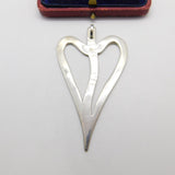 Monili Sterling Silver Large Heart Form Pendant Vintage c2000