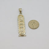 Egyptian Sterling Silver Hieroglyphs Egypt Souvenir Pendant Vintage c1970s