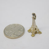 Sterling Silver Eiffel Tower Paris Charm Pendant Vintage c1970