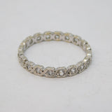 Art Deco 9ct White Gold & Spinel Set Eternity Ring Antique c1930s