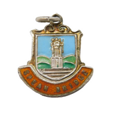 Sterling Silver Spean Bridge Enamel Charm Pendant Vintage c1970s
