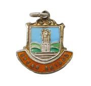 Sterling Silver Spean Bridge Enamel Charm Pendant Vintage c1970s