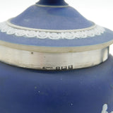 Sterling Silver Mounted Tunstall Ware Sugar Bowl Antique 1921 Birmingham