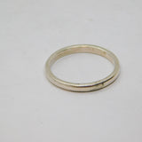 Sterling Silver Simplistic Narrow Band Stacking Ring Modern c1990 Size L 1/2