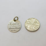 Victorian Sterling Silver 'Kathleen' Love Token Charm Pendant Antique c1886