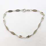 Sterling Silver Shimmering Link Pattern Bracelet Vintage c1990s