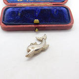 Sterling Silver Happy Dolphin Charm Pendant Vintage c1970