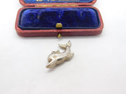 Sterling Silver Happy Dolphin Charm Pendant Vintage c1970