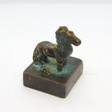 Victorian Cast Bronze Chinese Horse Form Desk Seal Stamp Antique c1860