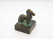 Victorian Cast Bronze Chinese Horse Form Desk Seal Stamp Antique c1860