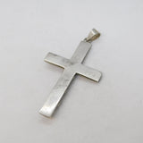 Sterling Silver Paste Set Millenium Cross Large Charm Pendant Vintage c1970s